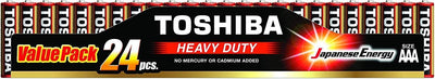 Toshiba Battery AAA Heavy Duty Value Pack, 24 Pieces