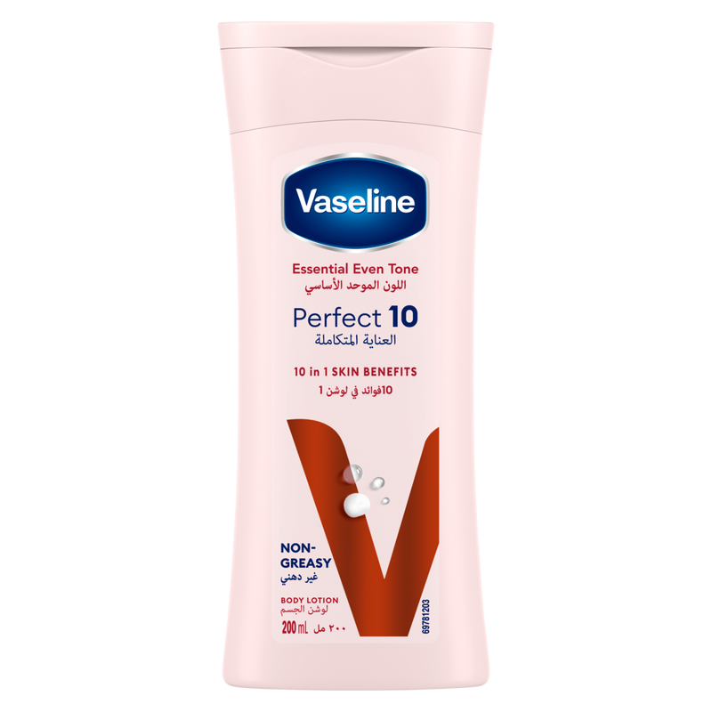 Vaseline Essential Even Tone Perfect 10 Body Lotion, 200ml