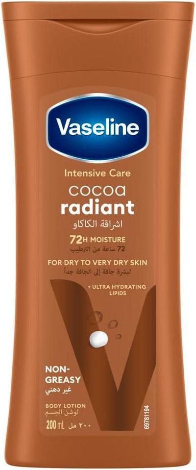 Vaseline Intensive Care Cocoa Radiant Body Lotion, 200ml