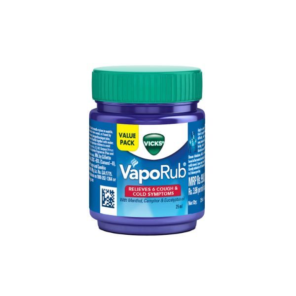 Vicks Vaporub Relieves Cough & Cold Symptoms, 25ml