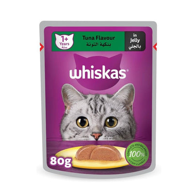 Whiskas Tuna Pouch in Jelly Pouch Cat Food, 80g