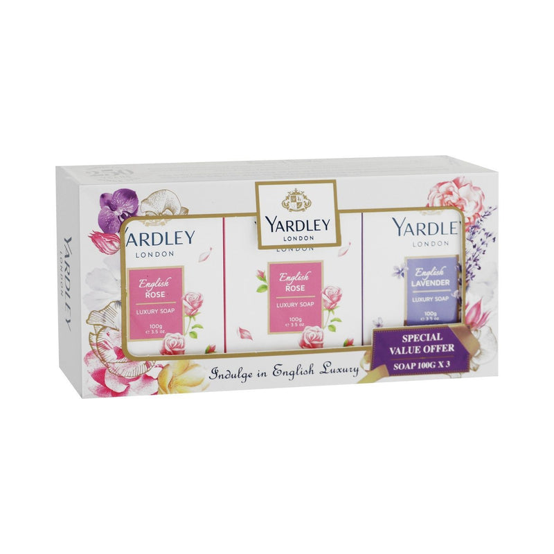 Yardley Assorted Soap Valuepack, 3x100g