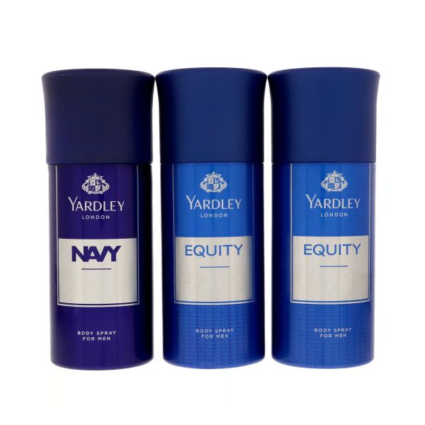 Yardley Body Spray for Men, 3x150ml