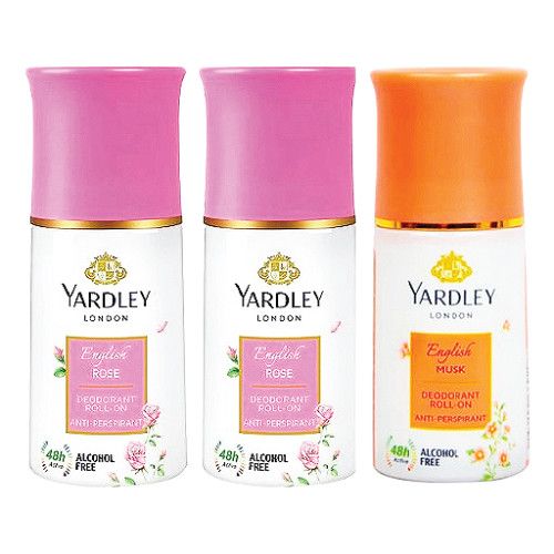 Yardley Women Assorted Roll On, 3x150ml SP